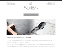 Tablet Screenshot of funeralprintservice.com